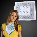 White 22" Cotton Bandana